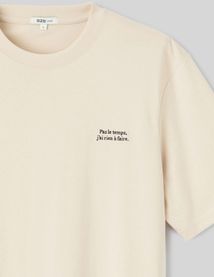 T-shirt broderie poitrine