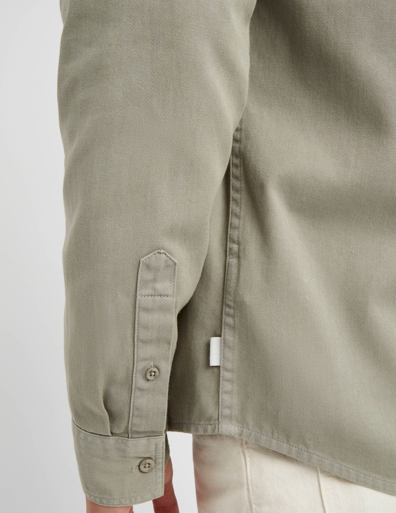 Chemise droite twill uni