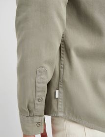 Chemise droite twill uni