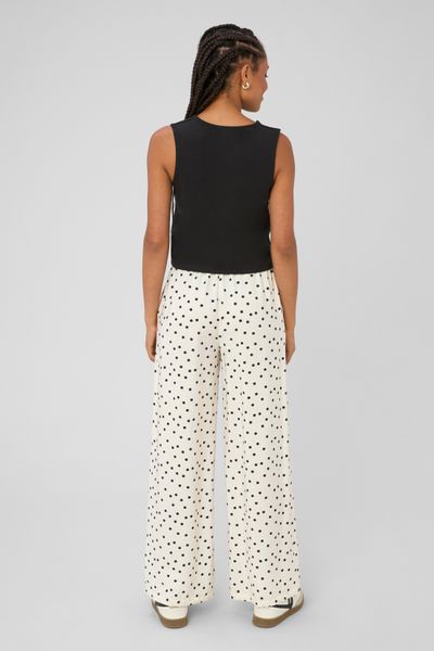 Pantalon fluide &agrave; pois