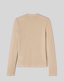 T-shirt col montant pailleté