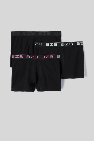 Lot de 3 boxers élastiques constrastés
