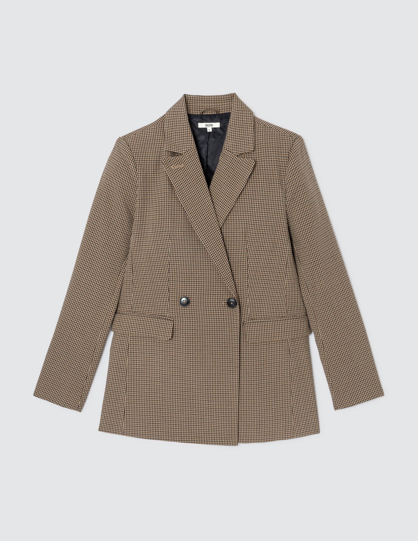 Veste blazer carreaux polyester recyclé