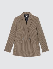 Veste blazer carreaux polyester recyclé