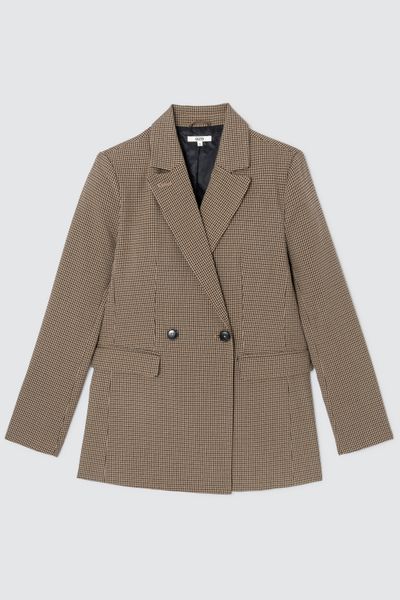 Veste blazer carreaux polyester recyclé