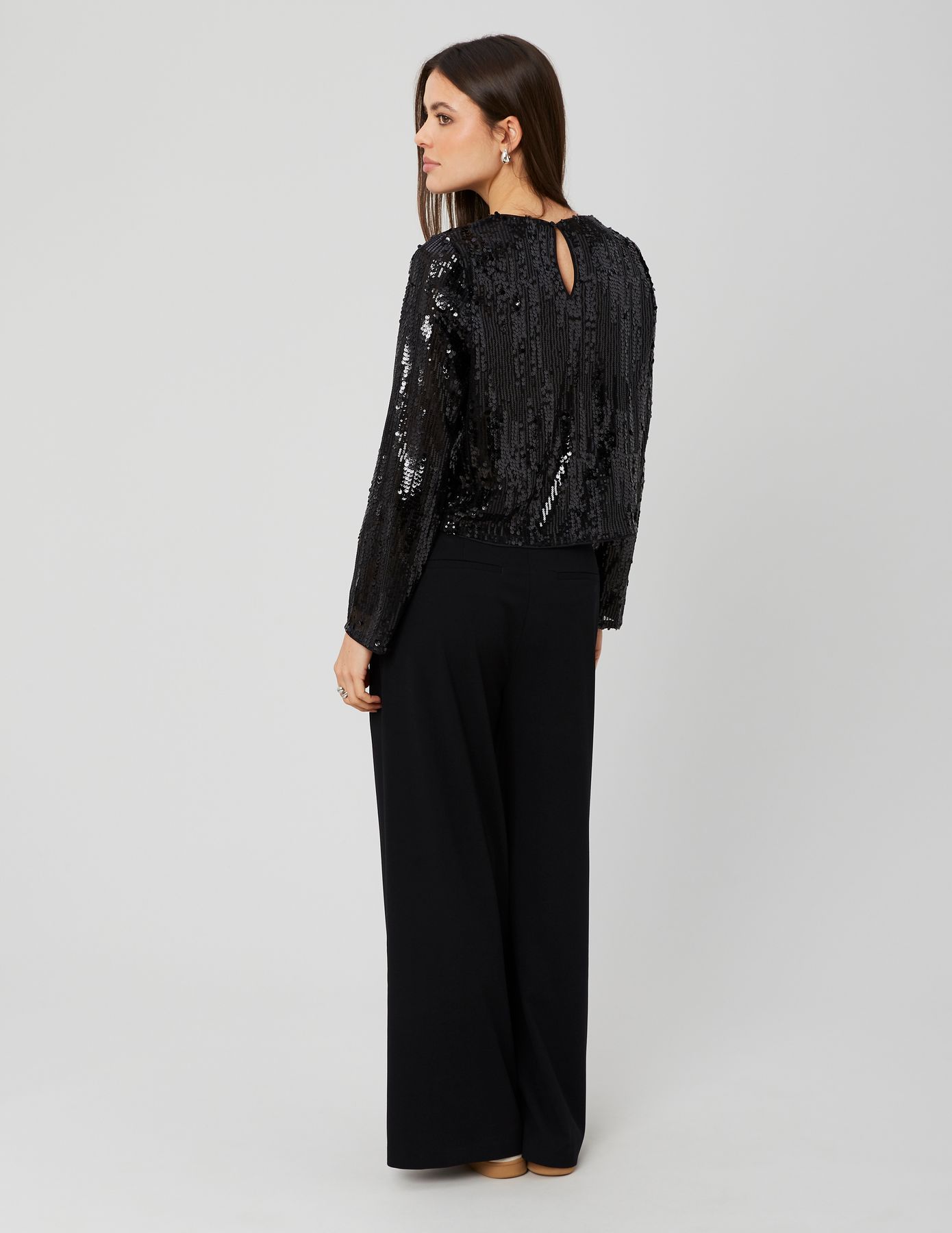 T-shirt manches longues sequins