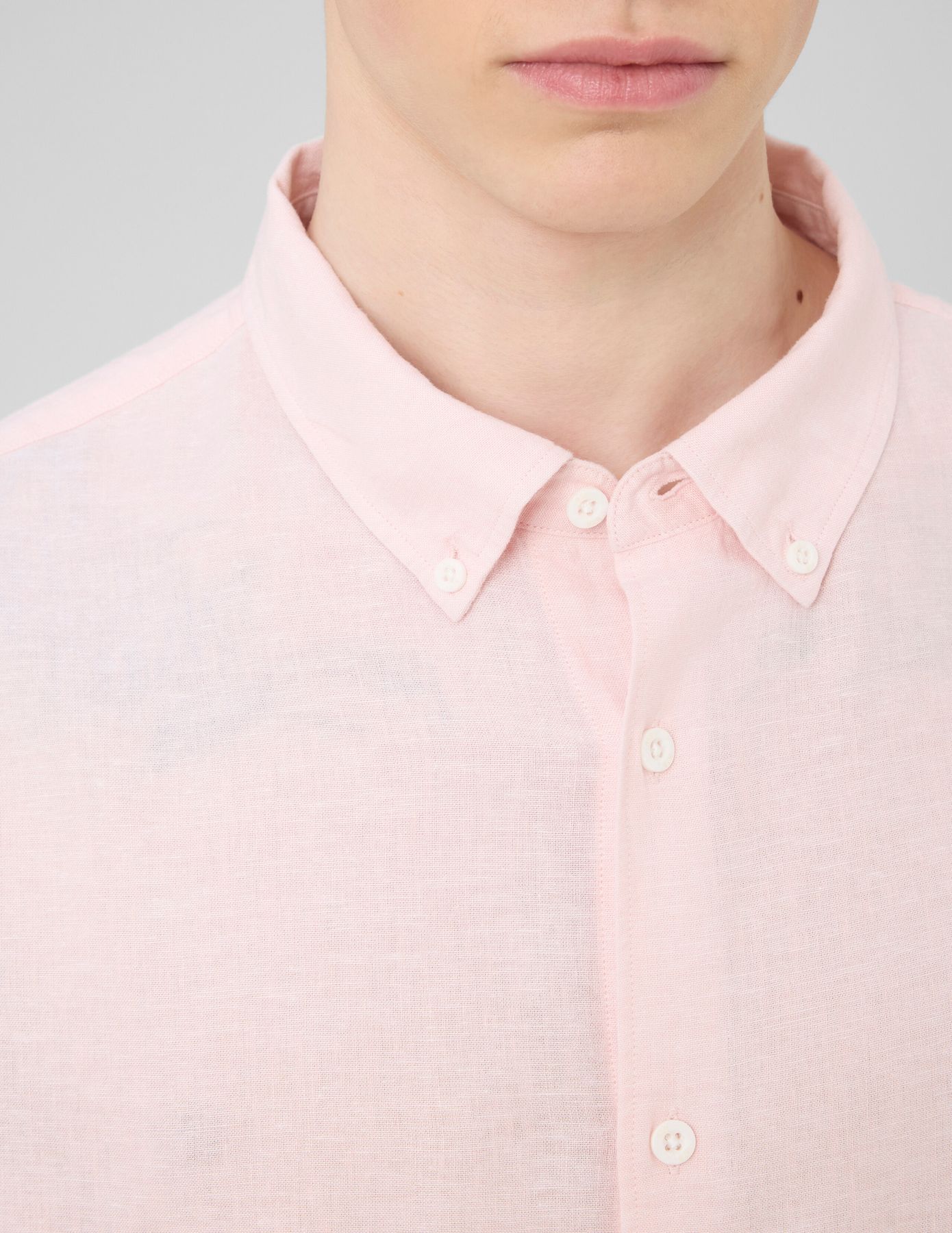 Chemise manches longues viscose lin