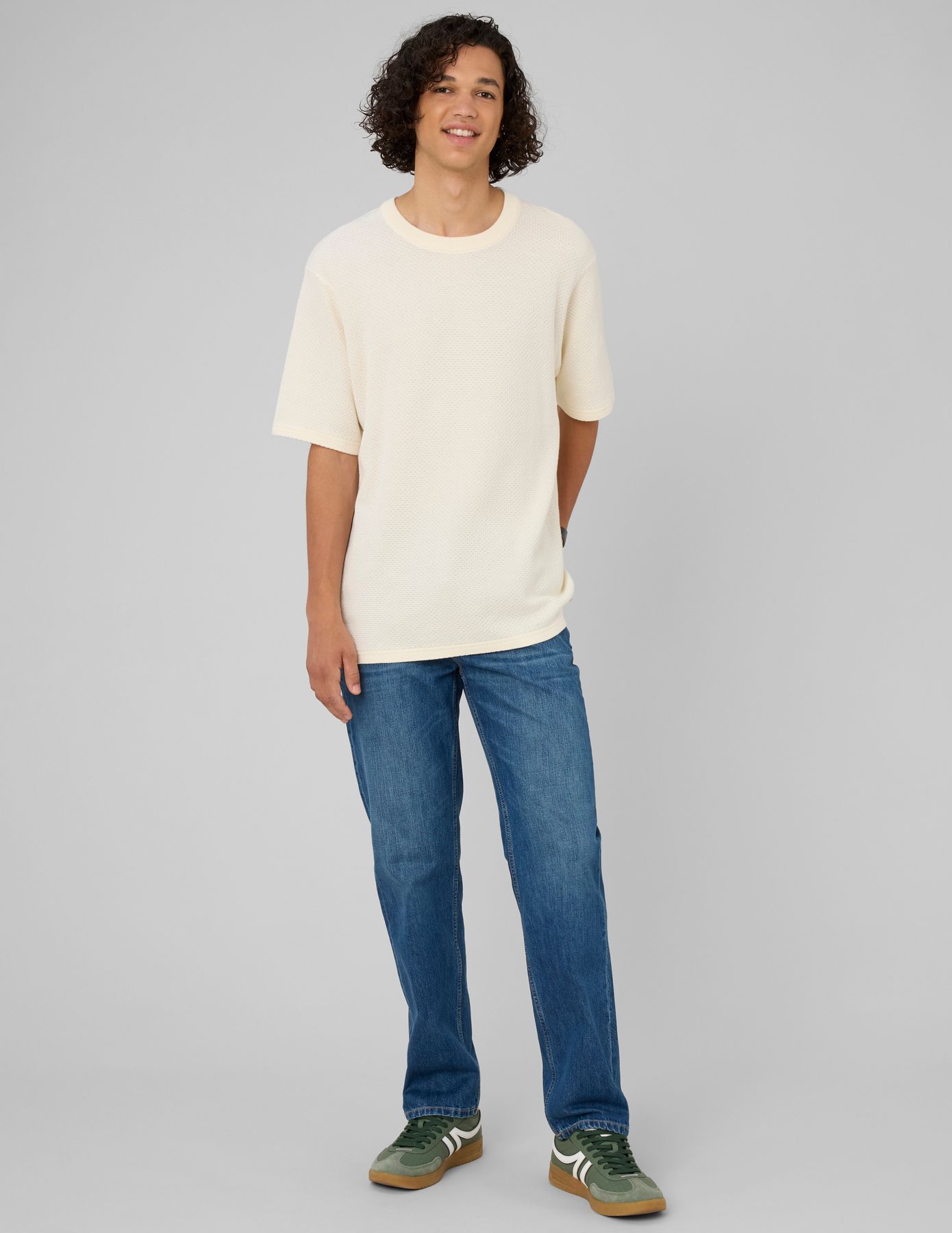 T-shirt maille textur&eacute;e