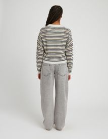 Gilet rayé pailleté