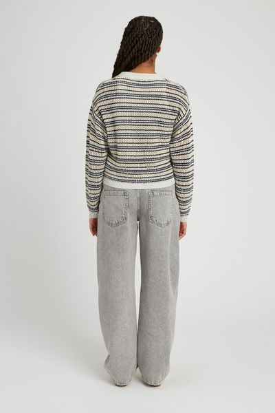 Gilet rayé pailleté
