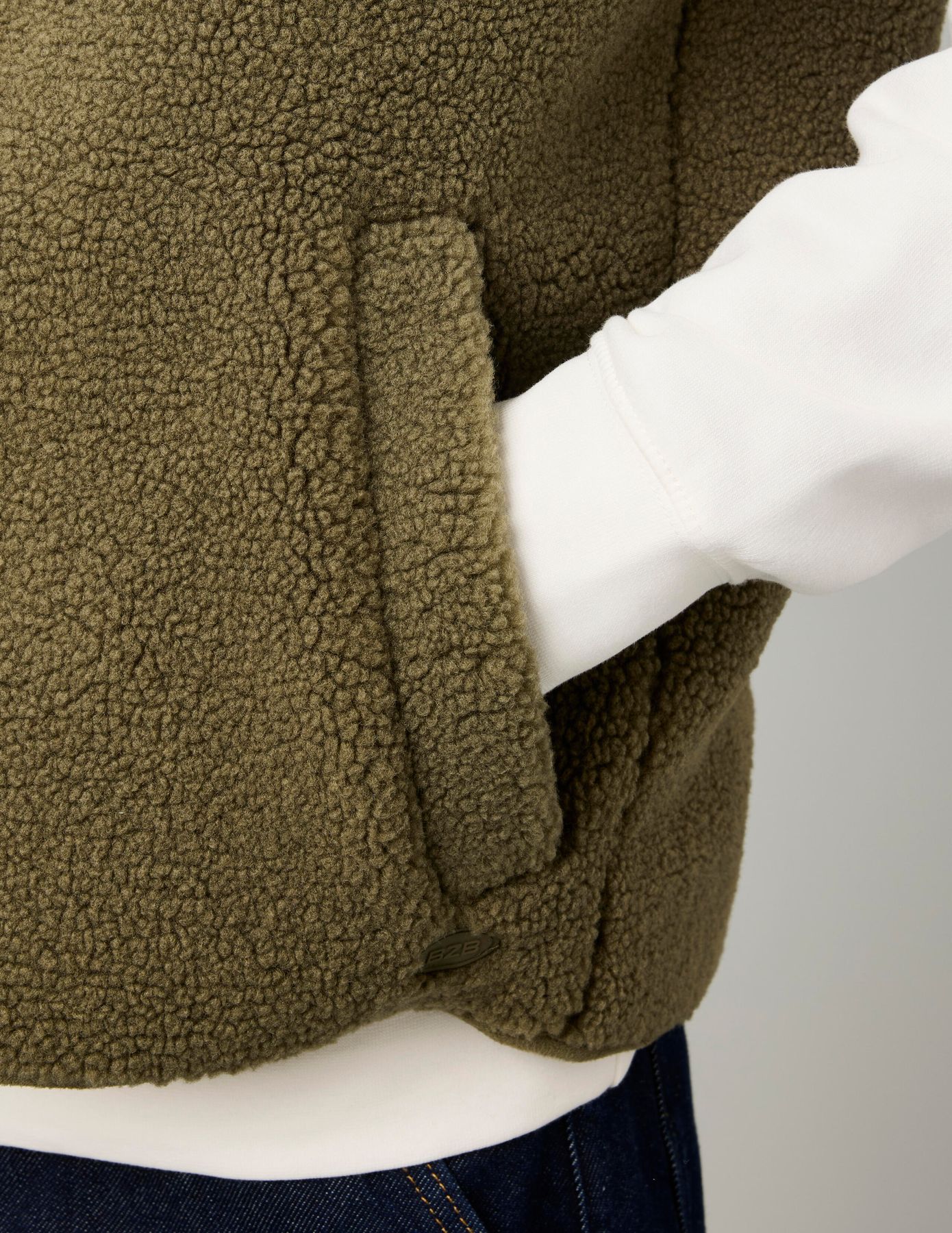 Blouson sans manches sherpa