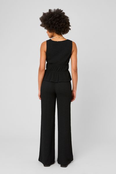 Pantalon fluide mati&egrave;re textur&eacute;e