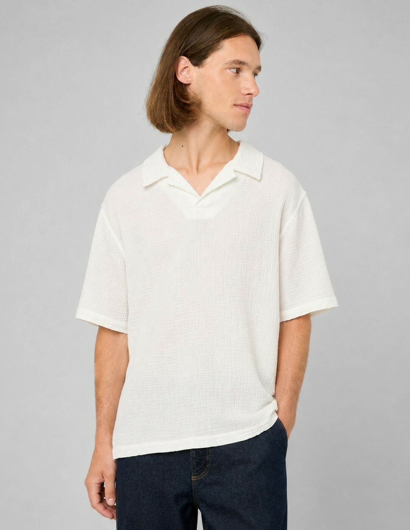 Polo gaze de coton