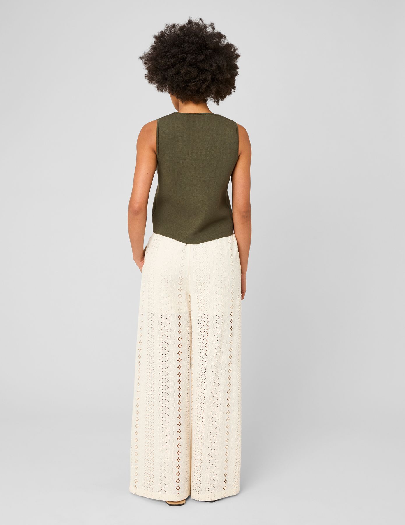 Pantalon broderie anglaise
