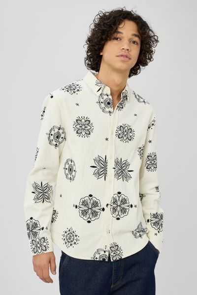 Chemise en velours imprimée