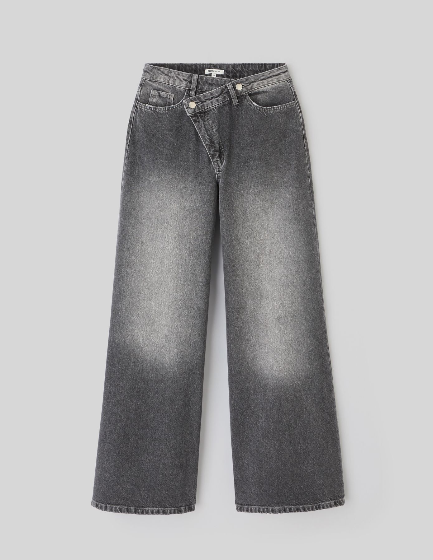 Jean wide leg ceinture asymétrique
