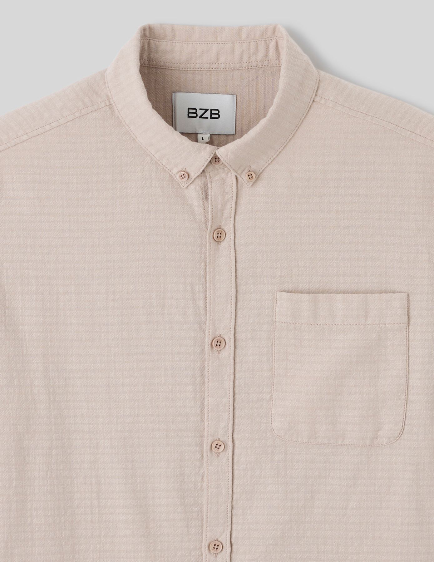 Chemise texturée unie droite