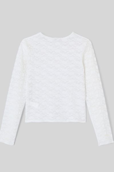T-shirt dentelle manches longues