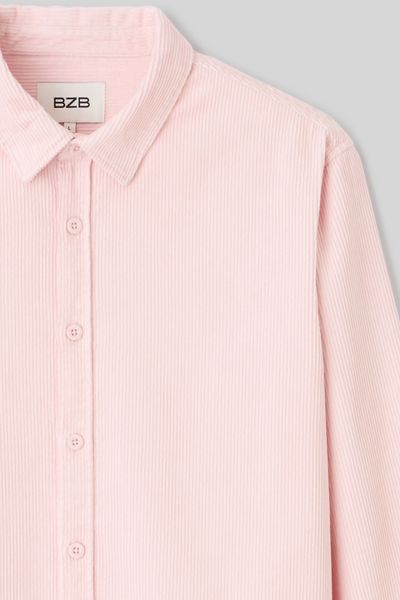 Chemise droite en velours