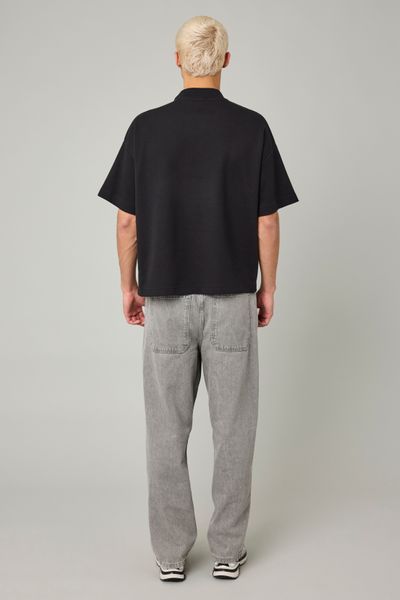 Polo boxy maille lourde