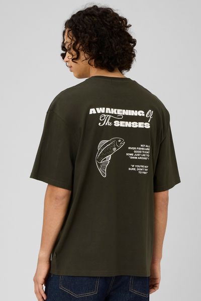 T-shirt imprim&eacute; devant / dos