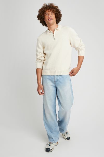 Pull col polo zippé