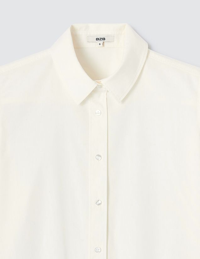 Chemise en popeline unie