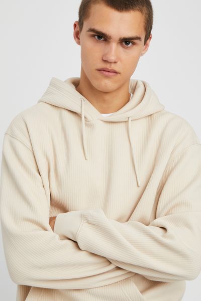 Sweat à capuche cotélé
