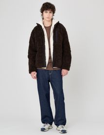 Blouson zippé sherpa imprimé