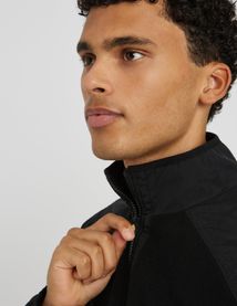 Veste zippée bi matière