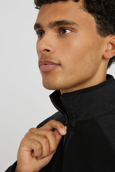 Veste zippée bi matière