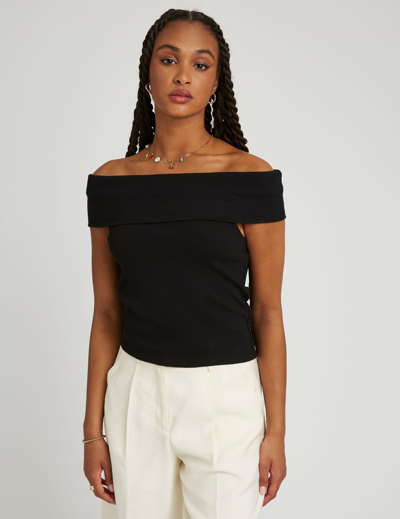 T-shirt col bardot