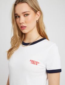T-shirt imprimé bicolore