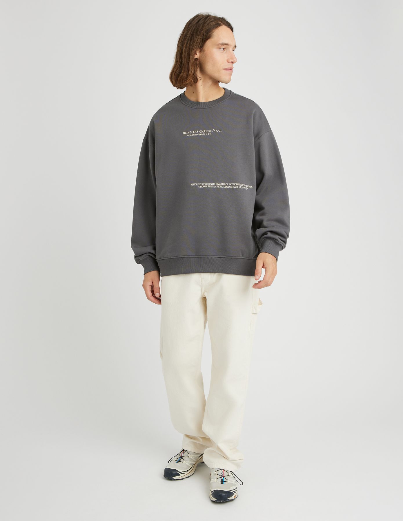 Sweat col rond brod&eacute;