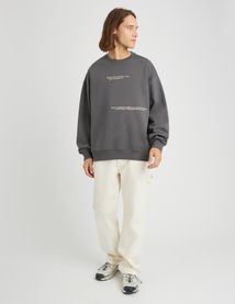 Sweat col rond brod&eacute;