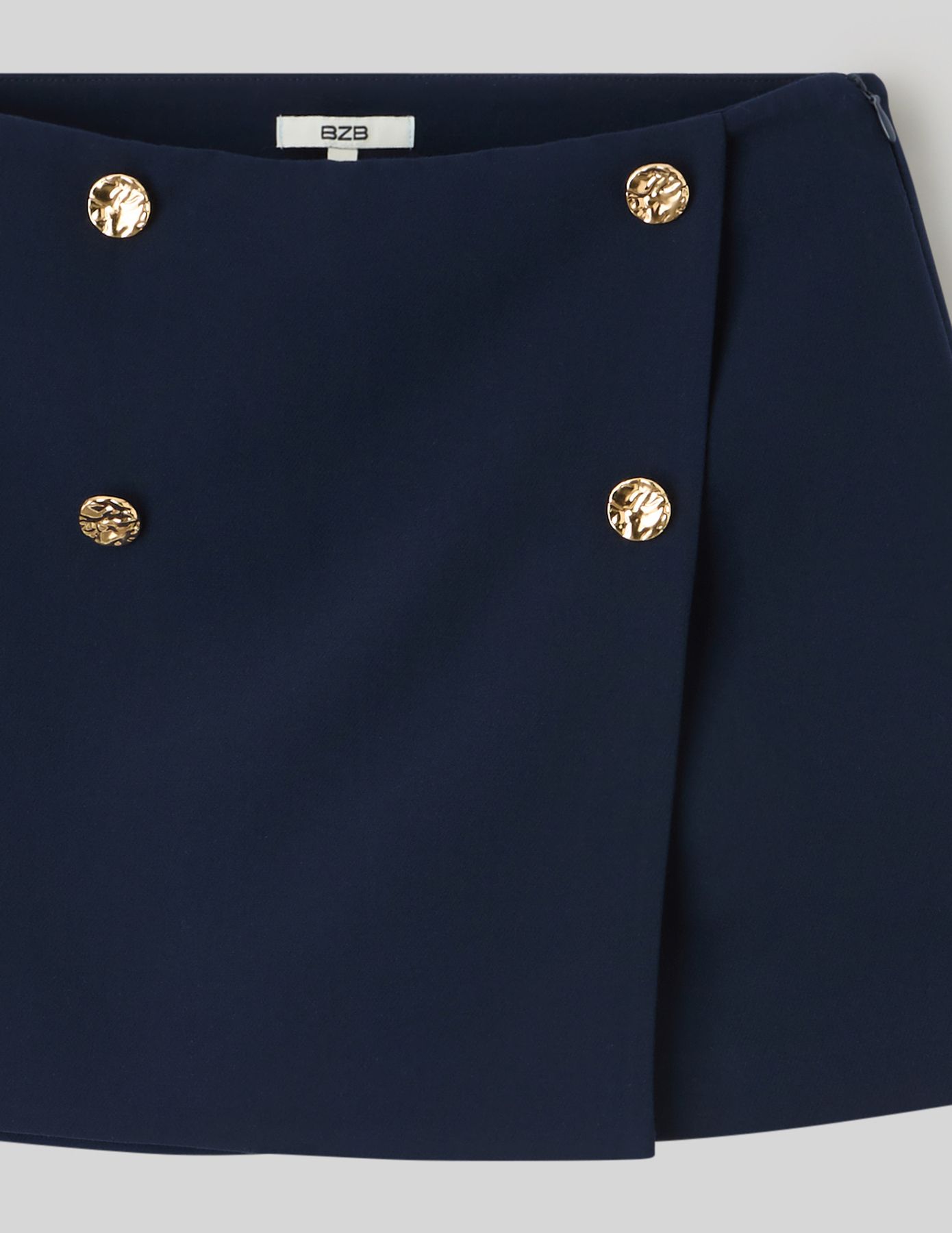 Jupe short boutons dor&eacute;s