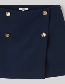 Jupe short boutons dor&eacute;s