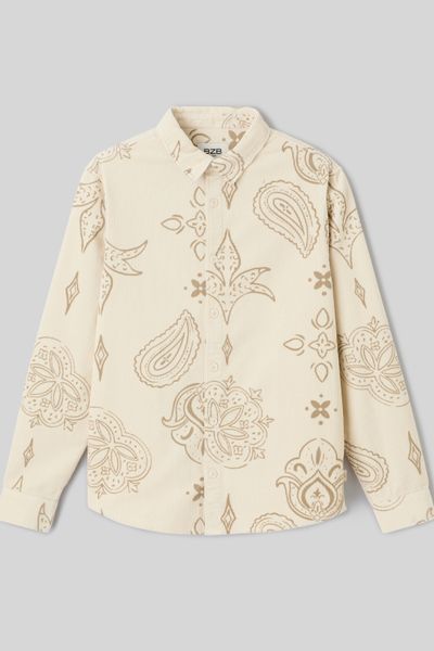 Chemise imprim&eacute;e en velours