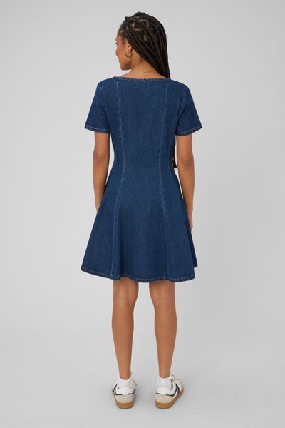 Robe denim boutonn&eacute;e