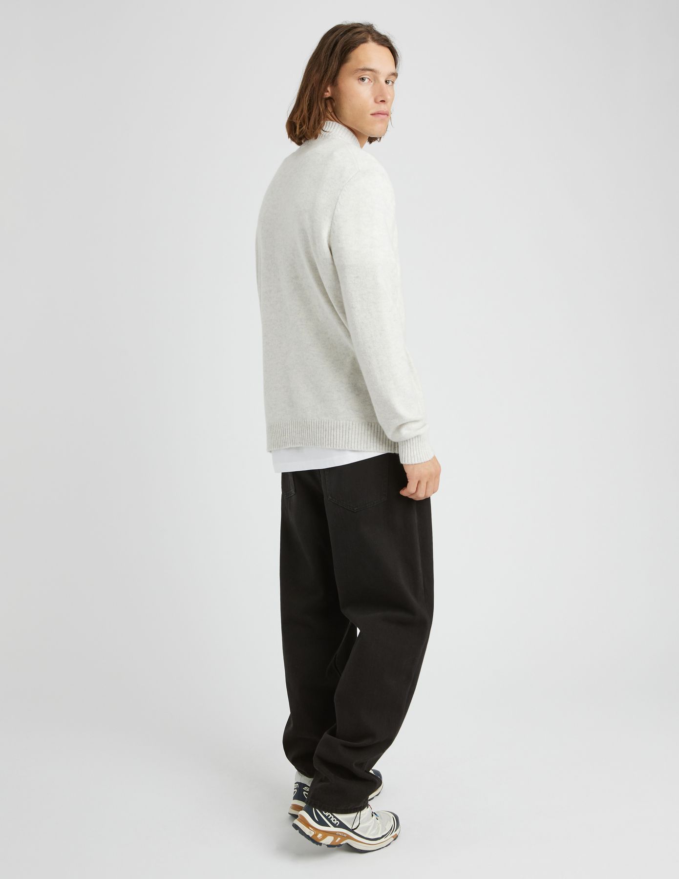Pull col montant laine