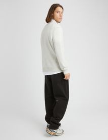 Pull col montant laine