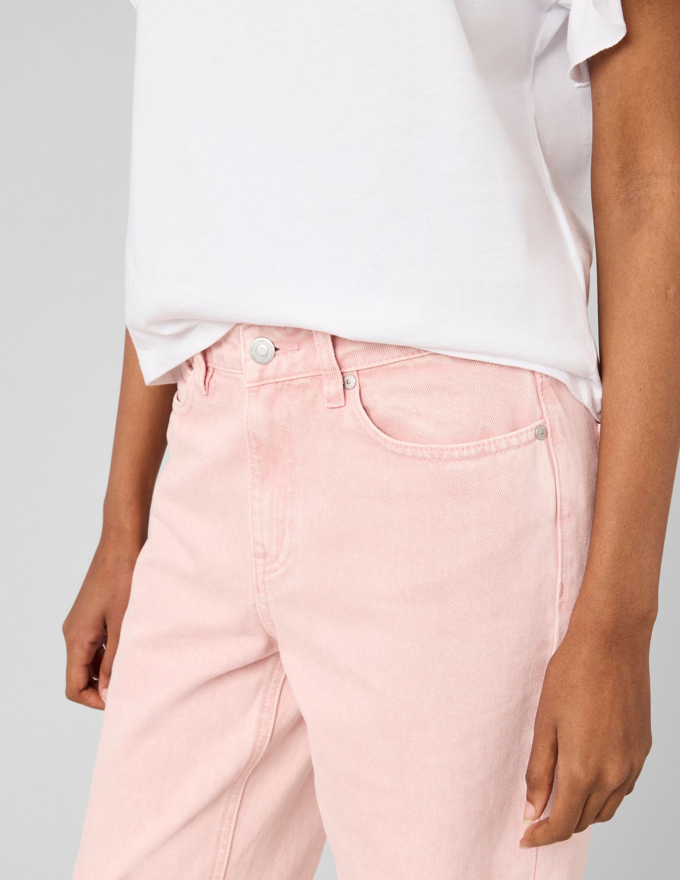 Jean wide leg denim rose