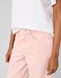 Jean wide leg denim rose