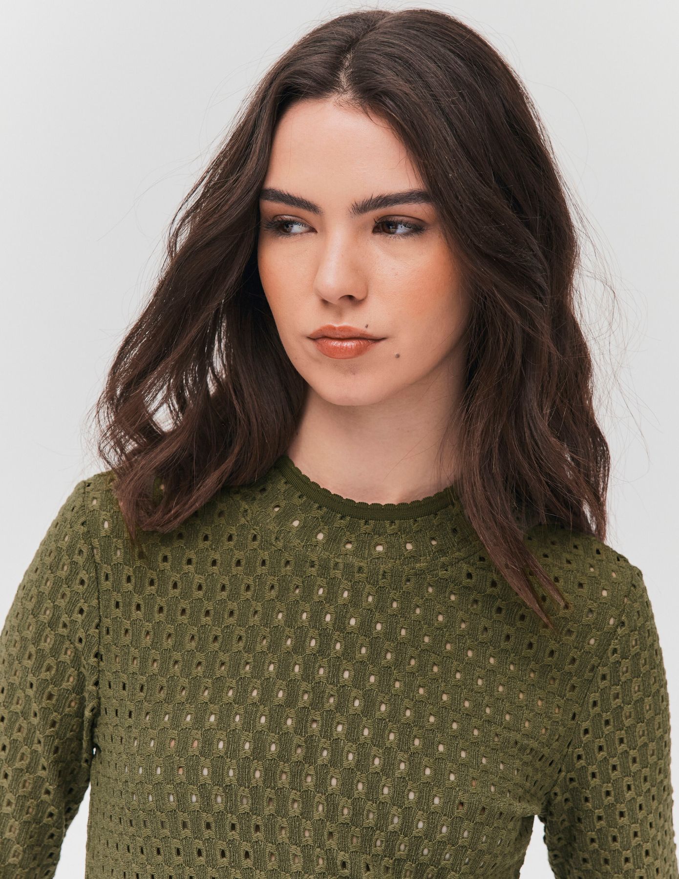T-shirt ajouré uni