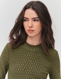 T-shirt ajouré uni