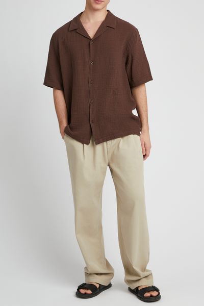Chemise manches courtes gaze de coton