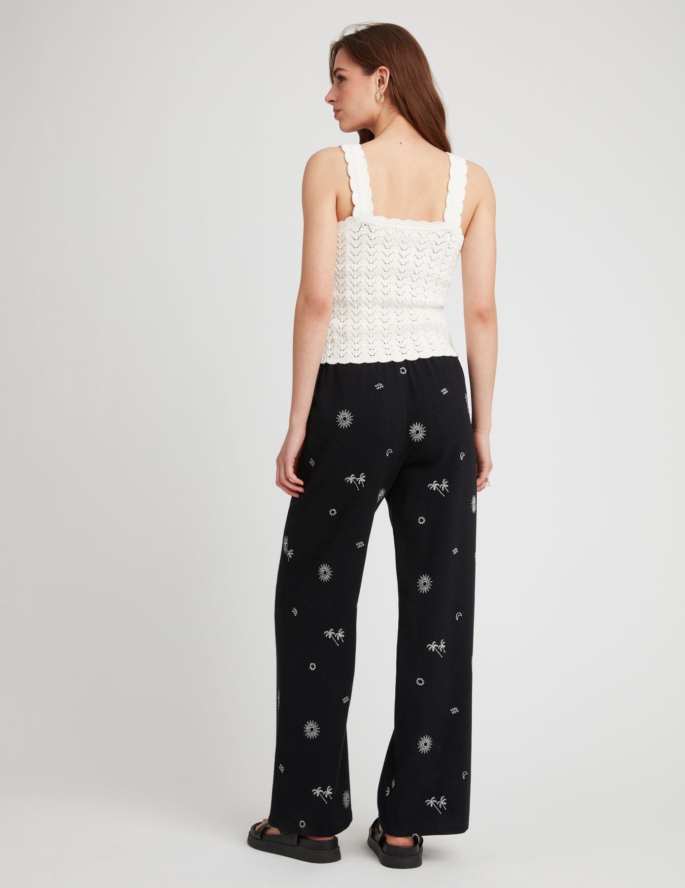 Pantalon brodé