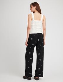 Pantalon brodé