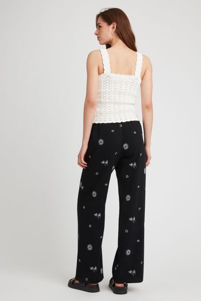 Pantalon brodé