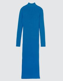 Robe longue à cotes
